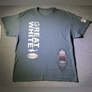 Shark Shirt Xl Great White Diamond Products Double Sided Ocean Beach Fish